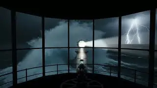 8 Hours Terrifying Storm in a Remote Lighthouse | Intense Thunder & Crashing Waves