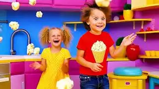 🍿🎉 The Popcorn Party | A Fun & Tasty Story for Kids! | Kids Watching
