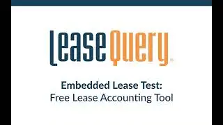 Embedded Lease Test- Free Lease Accounting Tool