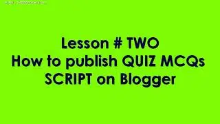 How to Publish JavaScript Quiz On blogger site | Syedies Programming