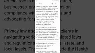 Privacy Law Attorney in United States of America