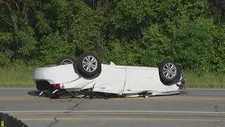 Deadly crash involving Lake County sheriff's vehicle in St. John, Indiana