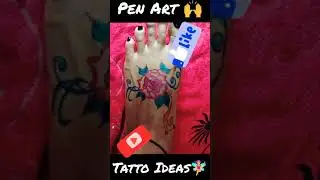 #penart✍ | Rose Tattoo on Foot | 🧚&zwj;♀️ Temporary Tattoos Idea❤🙌