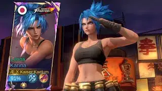 SO BEAUTIFUL!!! RETURN OF KOF KARINA LEONA SKIN FULL GAMEPLAY!!! 🔥🔥 (best build emblem combos)