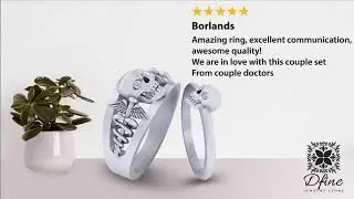 Reviews For Doctor Logo With Skull Couple Ring Set