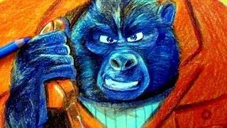 How to Draw BIG DADDY from SING MOVIE! Draw Johnny's father, the gangster gorilla!!