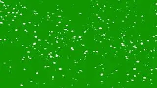 Snow Green Screen | intense falling winter snow seamless loop big and small isolated on green screen