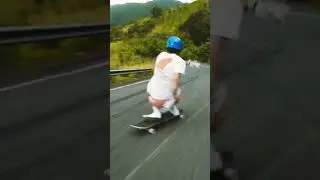 DOWNHILL NO LONGBOARD, SLIDE. #shortssports #skateboarding #downhill