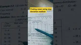 #finding mean using step deviation method #statistics foundation #cpget #ssc CGL #trending