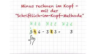 Minus rechnen im Kopf mit der 