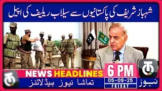PM Shehbaz Urges Pakistanis to Step Up Flood Relief Efforts_05 Sep 2025_6PM Headline_Tamasha News
