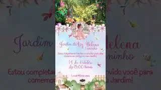 Convite animado Jardim encantado - Convite virtual