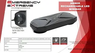 New Stealth Re-chargeable LED Minibar - in White or Amber