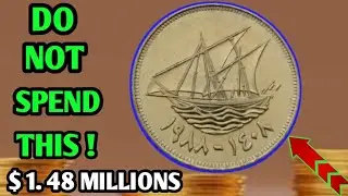 MOST available coins 1988 100 fils kuwata coins , wourth Big Money 💰 A lOT of money ☝️