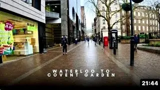A silent walking journey from Waterloo Station to Covent Garden.