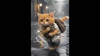 Cat Running #children #kids #shorts #ai #aivideo #like #share #funny #comedy #child  #cartoon #cat