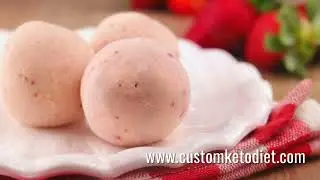 How to make Keto Strawberry Cheesecake Fat Bombs | Custom Keto Diet Recipe