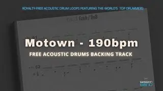 Free Acoustic Drums Backing Tracks: Motown - 190bpm