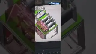 Roller cutter demo video of 3D drawing automatic mask making machine running video