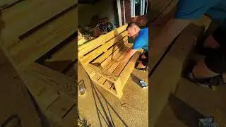 Such a great project for beginners! #DIY #swingingbench #doityourself