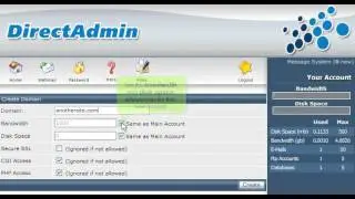 DirectAdmin - Hosting additional domains