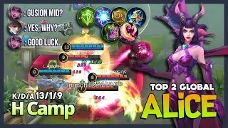 Spirit Woman Mid Lane? Fastest Skill Combo by H Camp Top 2 Global Alice ~ Mobile Legends