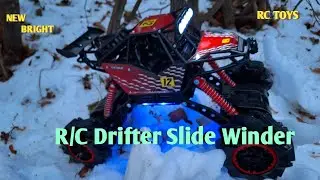 New Bright R/C Drifter Slide Winder in Snow -Speeding RCs