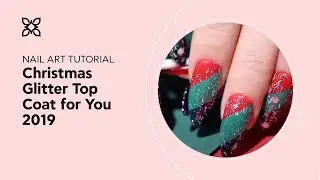 BLUESKY Nail Design Tutorial - Christmas Glitter Top Coat