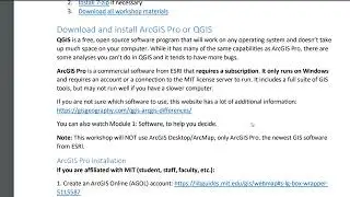 GIS Level 1 Video 1: Introduction to the video modules