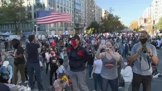 Biden Supporters Celebrate After He Clinches Presidency