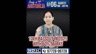 FREE LIVE WEBINAR on Study in AUSTRALIA | WDIC | Limited Seats Call Now 97728-99728