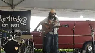 David Bromberg and Cary Morin at the Culture Tent 2017 Philadelphia Folk Festival