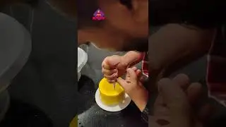mango fruit filling mini cake #shorts