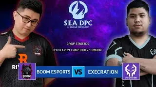 BOOM ESPORTS VS EXECRATION HIGHLIGHTS - DPC SEA SPRING TOUR 2 DIVISION 1 2021/2022 WEEK 5