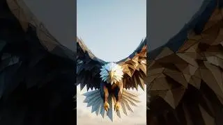 Stunning AI Bird Art: Geometric Flight Revealed! #Shorts