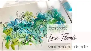 Easy & Fun Abstract Florals Painting for Beginners | Watercolor + Doodle