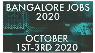 Latest Jobs In Bangalore 2020|Jobs In Bangalore October 2020|Freshers Jobs In Bangalore 2020