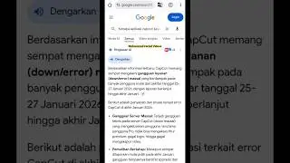My CapCut Video Editing App Is Having an Error, Here's What Happened to Me: I Asked Google Directly