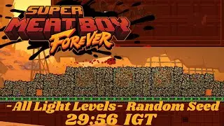 Super Meat Boy Forever - All Light Levels - Random Seed Speedrun (29:56 IGT) [Former World Record]