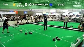 RoboCup 2017 Quarter final 1st Half ER Force vs. RoboDragons
