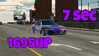 САМАЯ быстрая драг настройка на NISSAN SILVIA S13 | 7 seconds