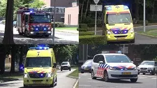 [Piepende banden] Politie, Brandweer en Ambulance's met spoed in Nijmegen!