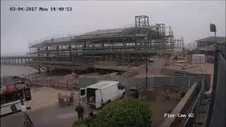 Building of the new Felixstowe Pier in less than a minute