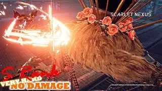 SCARLET NEXUS COMBAT GAMEPLAY S RANK / NO DAMAGE / VERY HARD REMATCH Gunkin Fisher in 3:44min