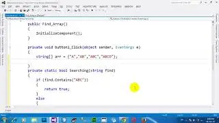 Search for an element in array with Array Find method in C# NET 2012