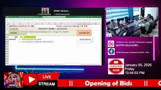 Procurement Livestream for DPWH Misamis Occidental 2nd DEO on  January 9, 2026