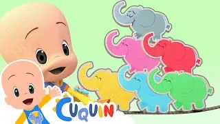 Learn with Cuquin and the Surpise eggs elephants | Educational videos