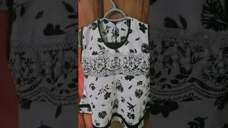 🌸 Black & White Floral Elegance &ndash; Baby Frock Design 2025 #foryou #dress #youtubeshorts #shorts