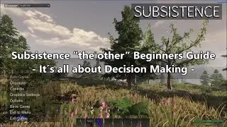 Subsistence &ldquo;the other&rdquo; Beginners Guide (alpha 59 - 04/2022) - It&acute;s all about Decision Making