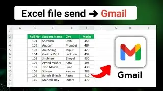 How to send excel file to Gmail, send email from Excel